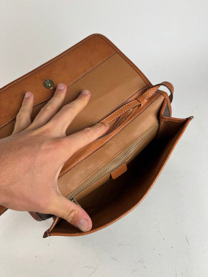 Sac vintage en cuir monogramme Céline Paris marron