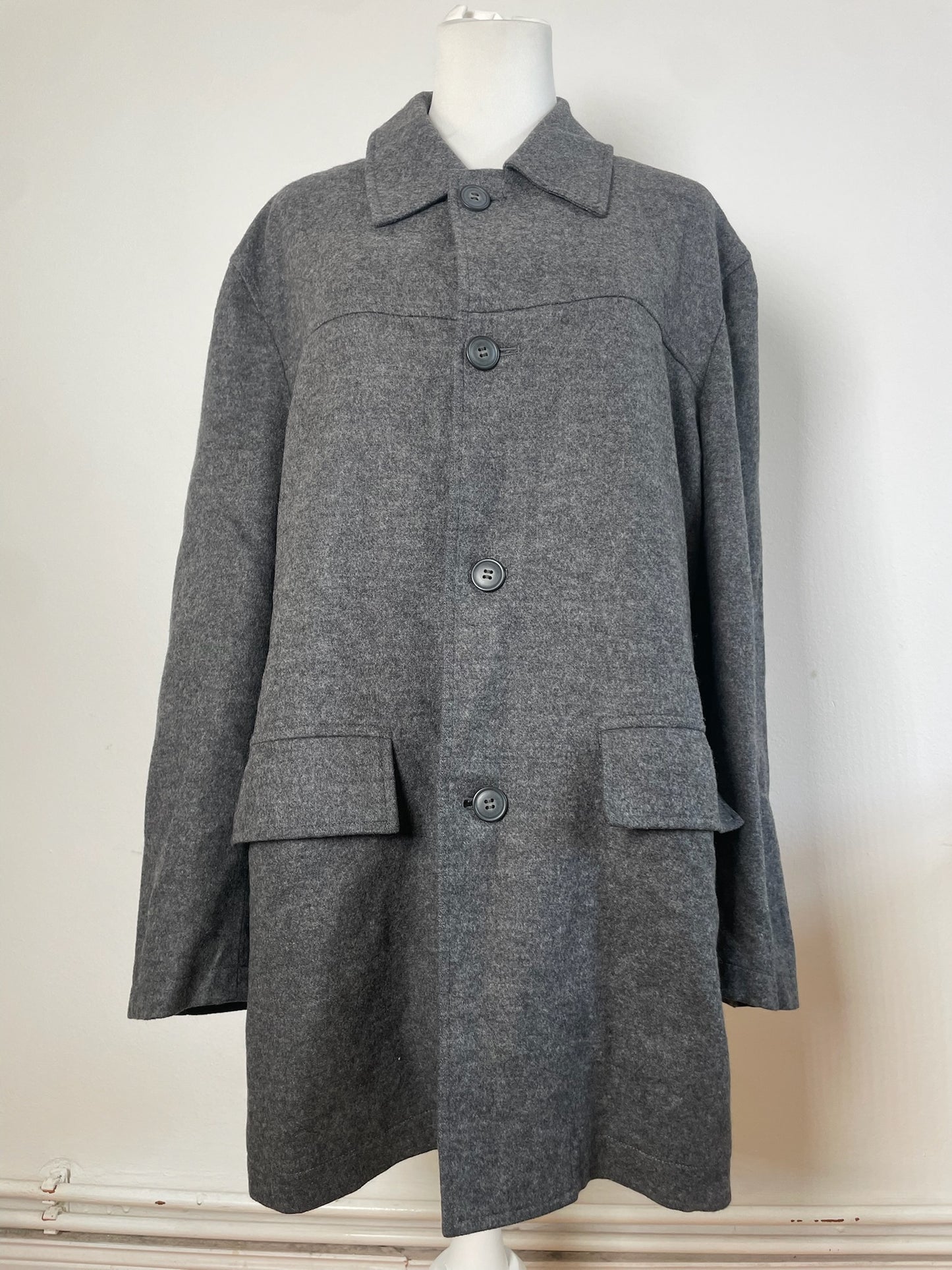 Vintage Givenchy Wool Coat Grey
