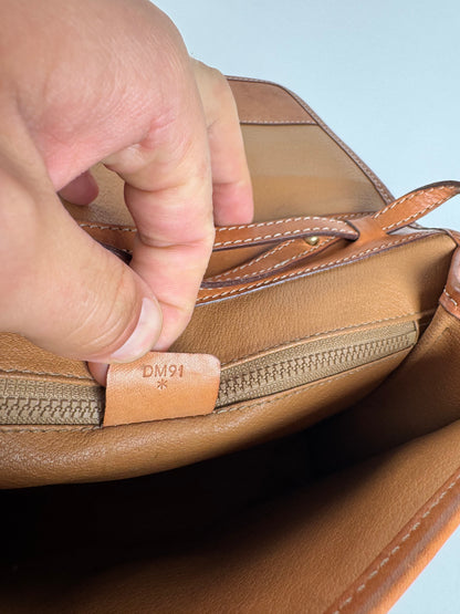 Sac vintage en cuir monogramme Céline Paris marron