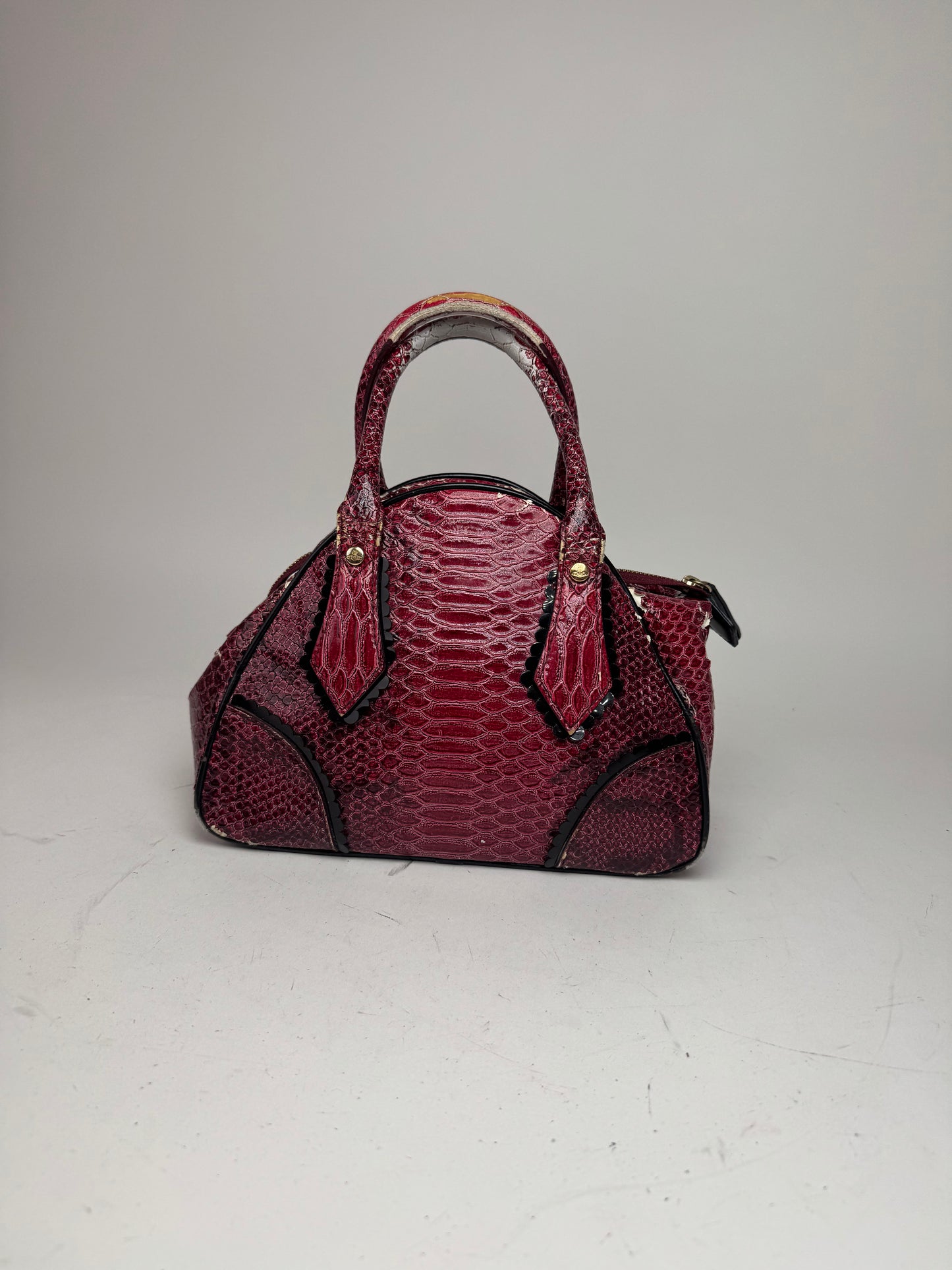 Vintage Vivienne Westwood Crocodile Emblossed Handbag Purple