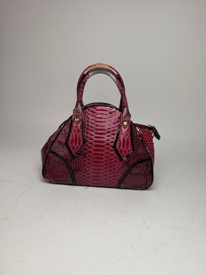 Vintage Vivienne Westwood Crocodile Emblossed Handbag Purple