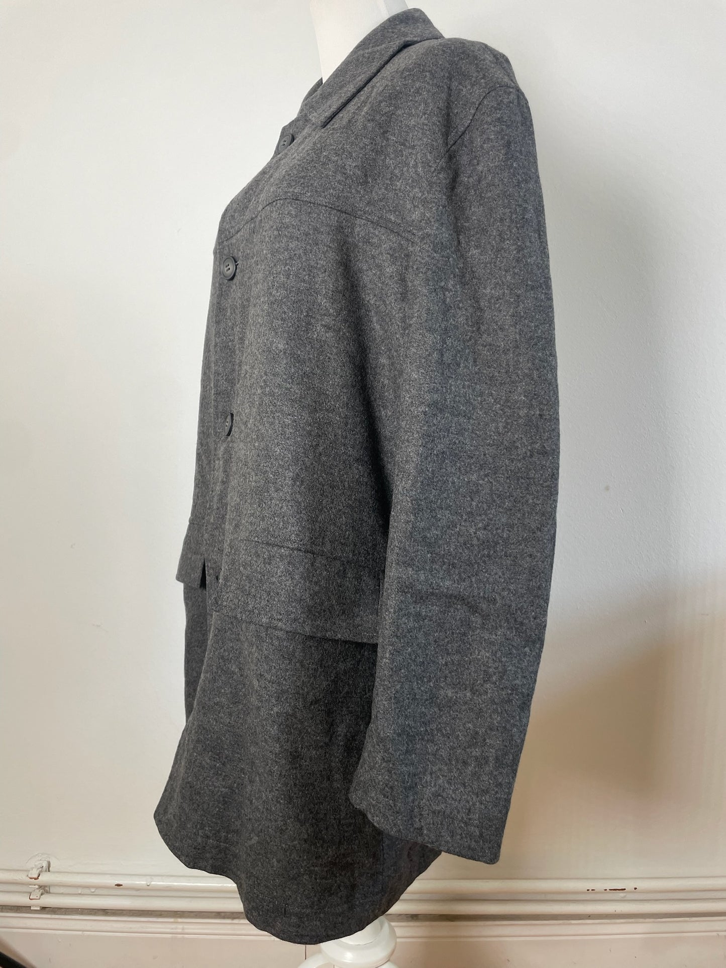 Vintage Givenchy Wool Coat Grey