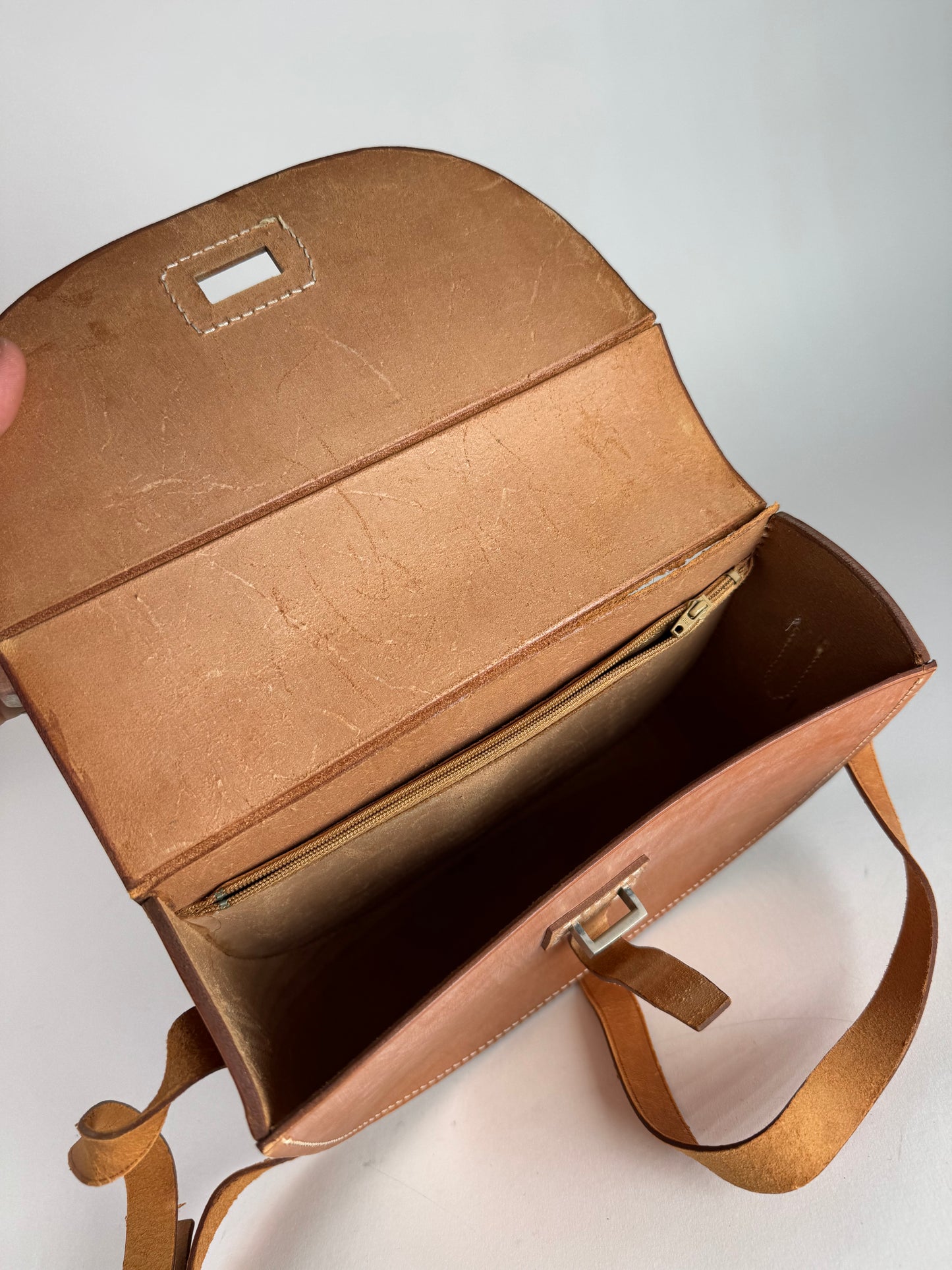 Vintage Courreges Leather Bag brown