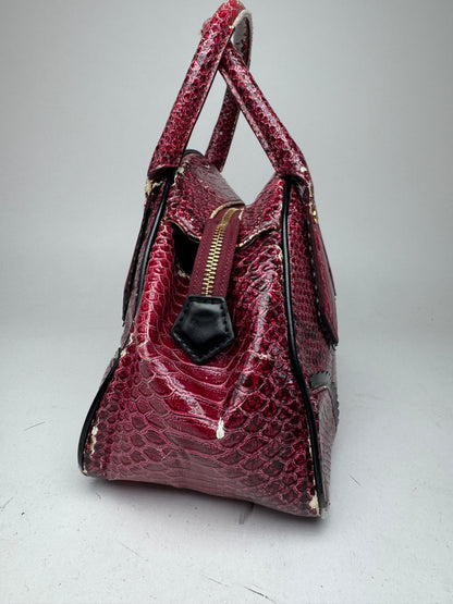 Vintage Vivienne Westwood Crocodile Emblossed Handbag Purple