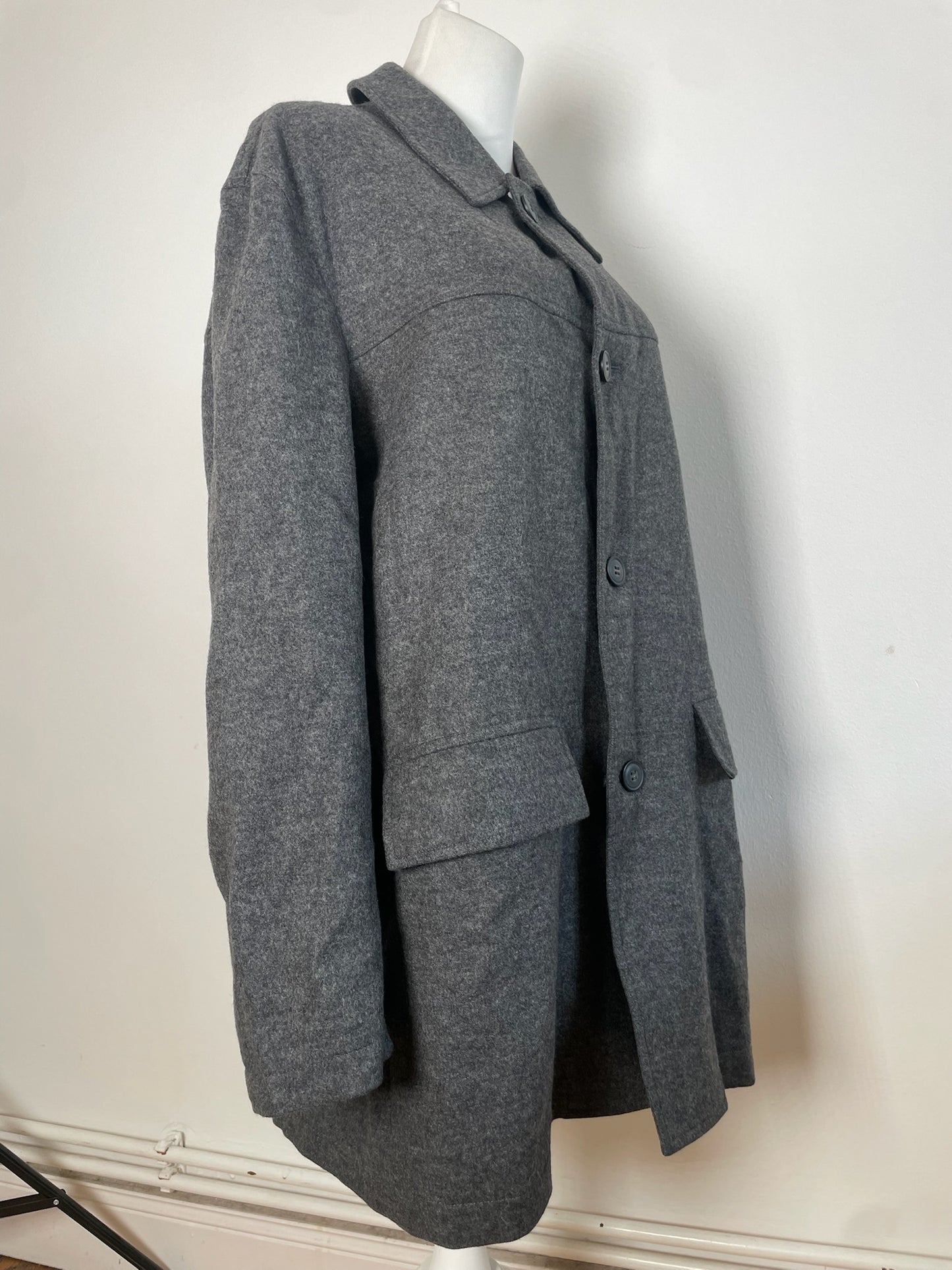 Vintage Givenchy Wool Coat Grey