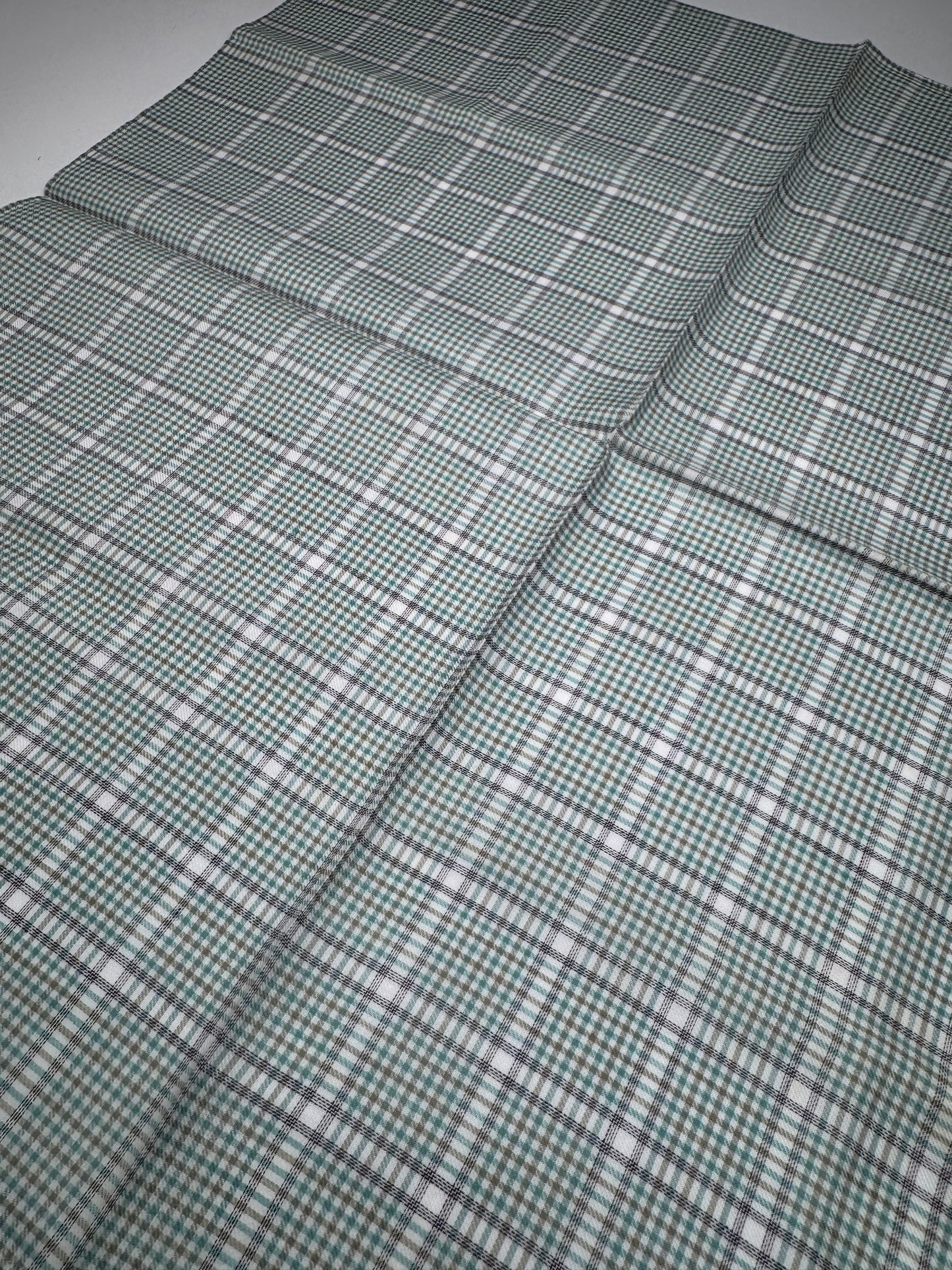 Vintage Celine Checked scarf grey white