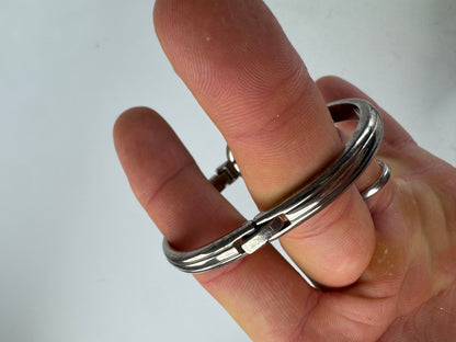 Vintage Yves Saint Laurent Quartz Steel Watch Silver Blue