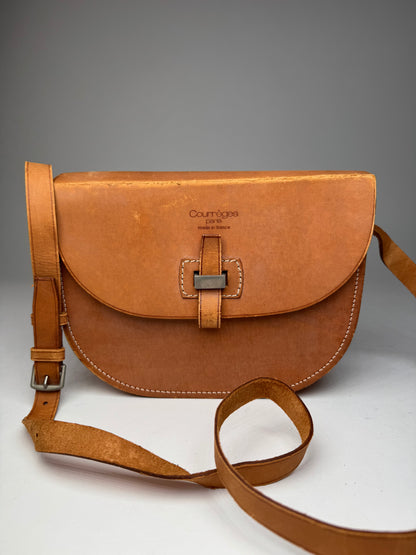 Vintage Courreges Leather Bag brown