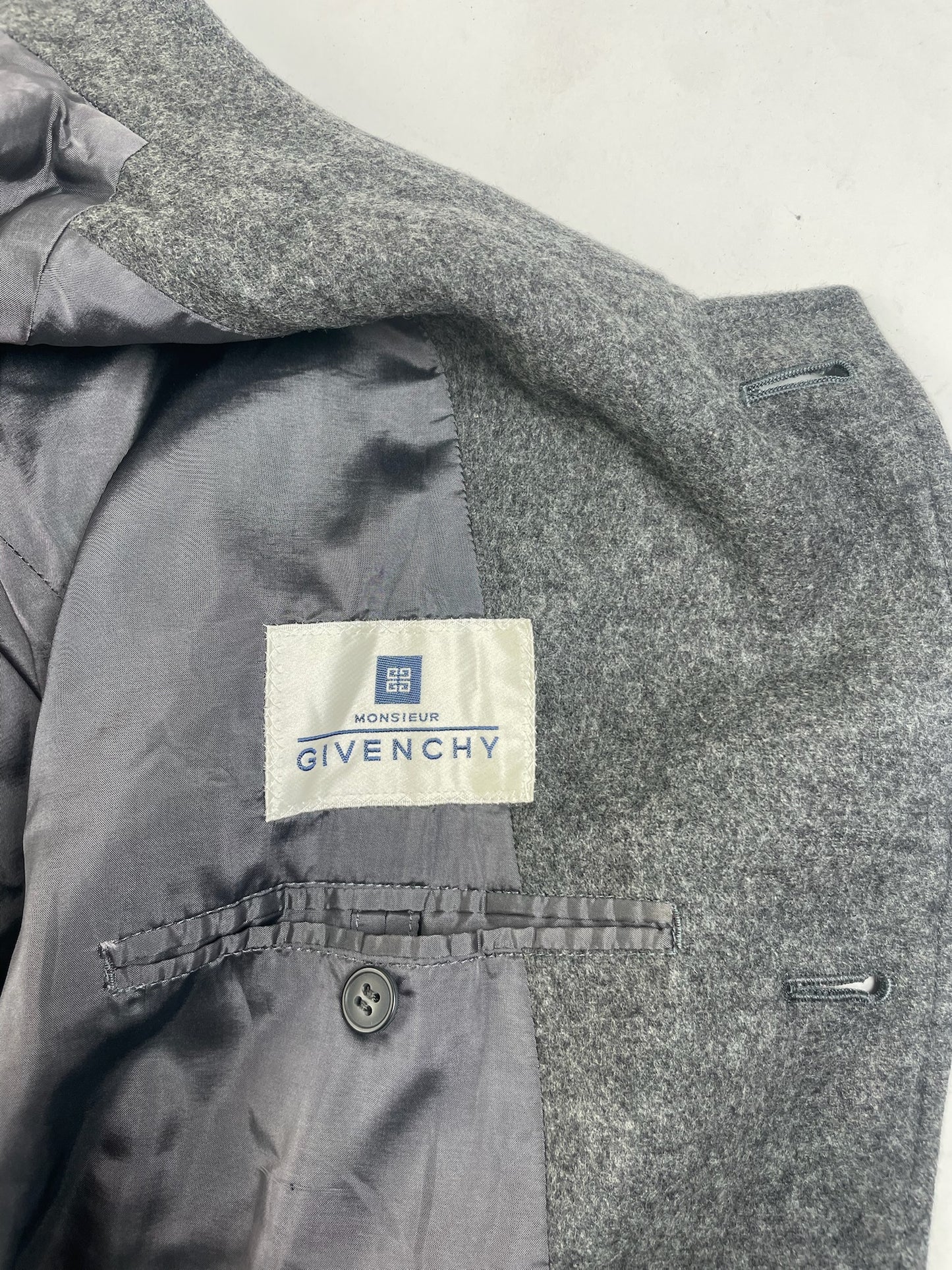 Vintage Givenchy Wool Coat Grey
