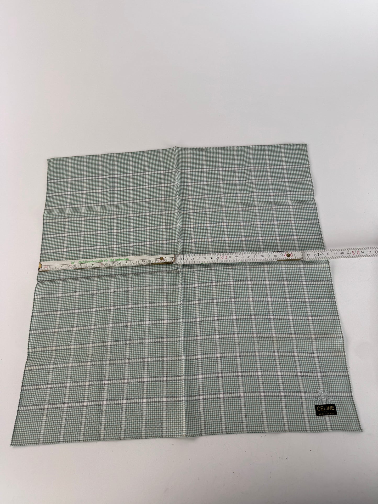 Vintage Celine Checked scarf grey white