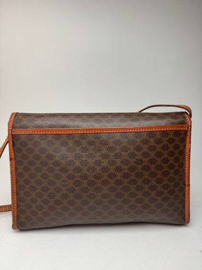 Sac vintage en cuir monogramme Céline Paris marron