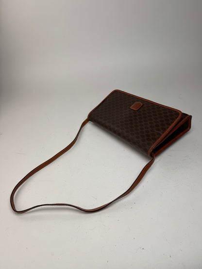 Sac vintage en cuir monogramme Céline Paris marron