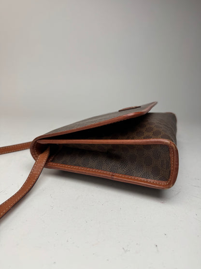 Sac vintage en cuir monogramme Céline Paris marron