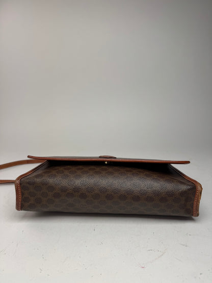 Sac vintage en cuir monogramme Céline Paris marron
