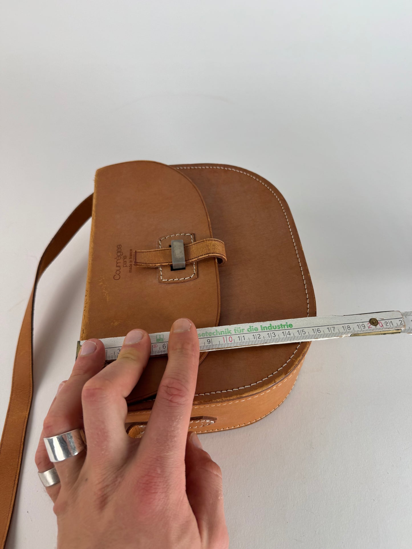 Vintage Courreges Leather Bag brown