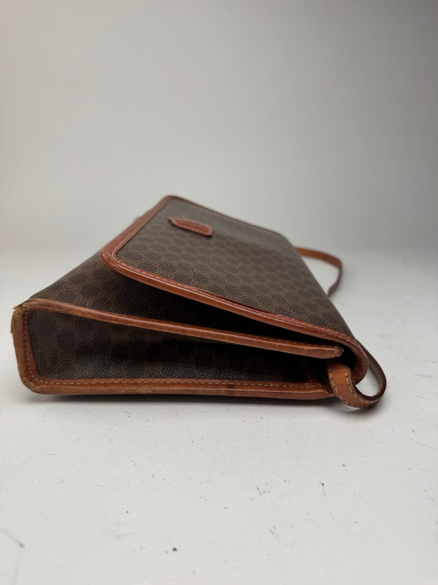 Sac vintage en cuir monogramme Céline Paris marron