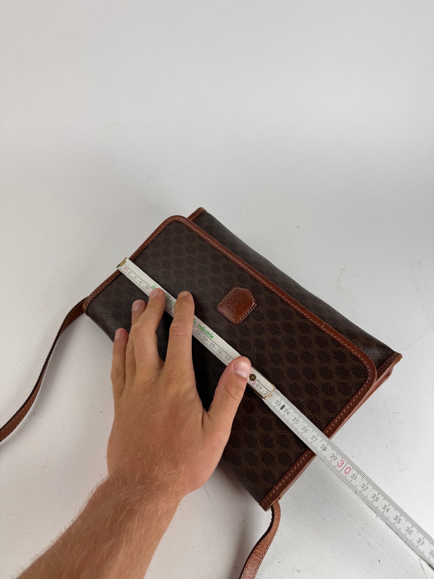 Sac vintage en cuir monogramme Céline Paris marron