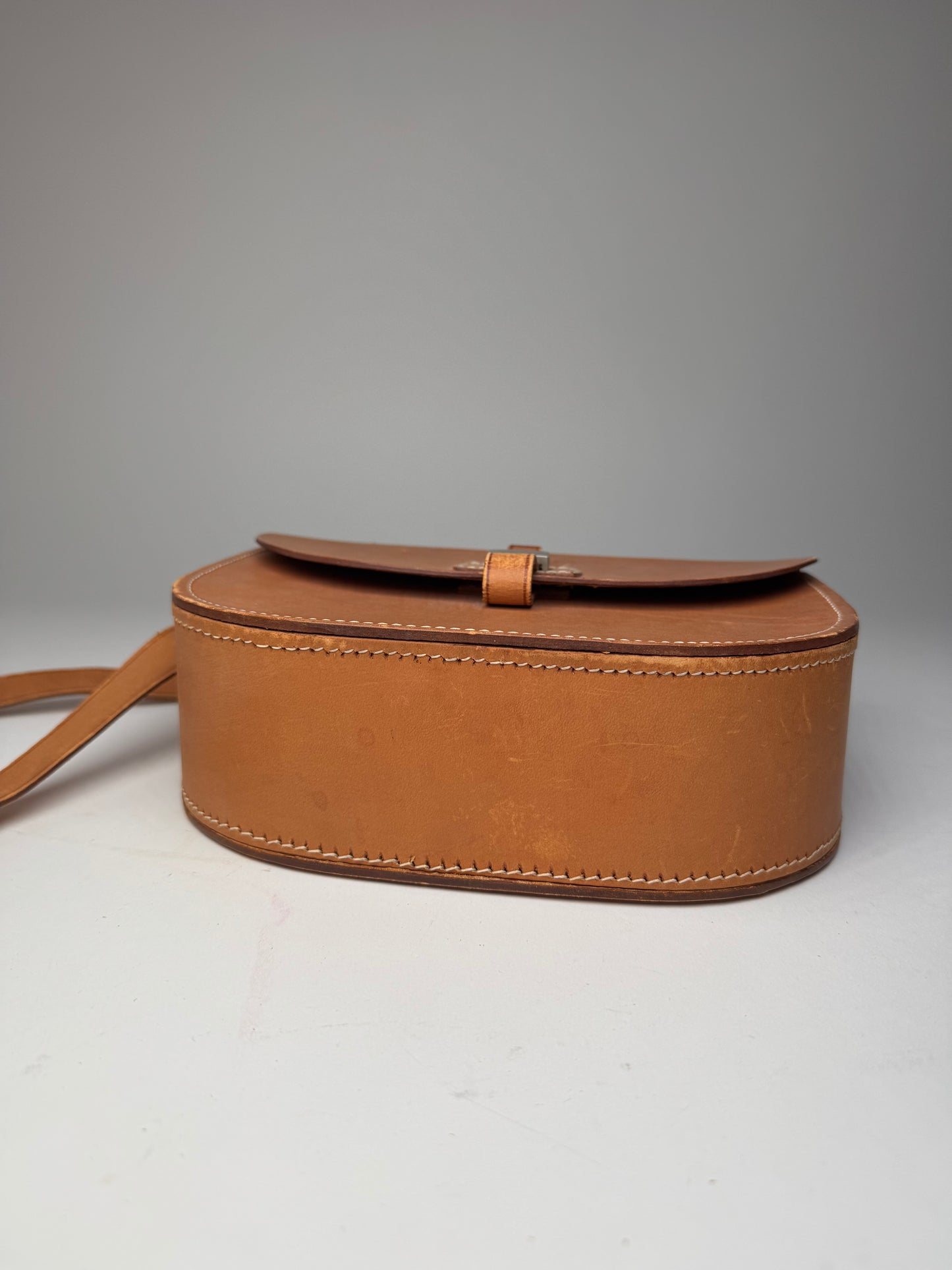 Vintage Courreges Leather Bag brown