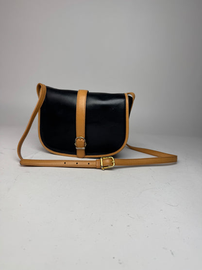 Vintage Celine Paris Crossbody / Shoulder Bag Brown Black