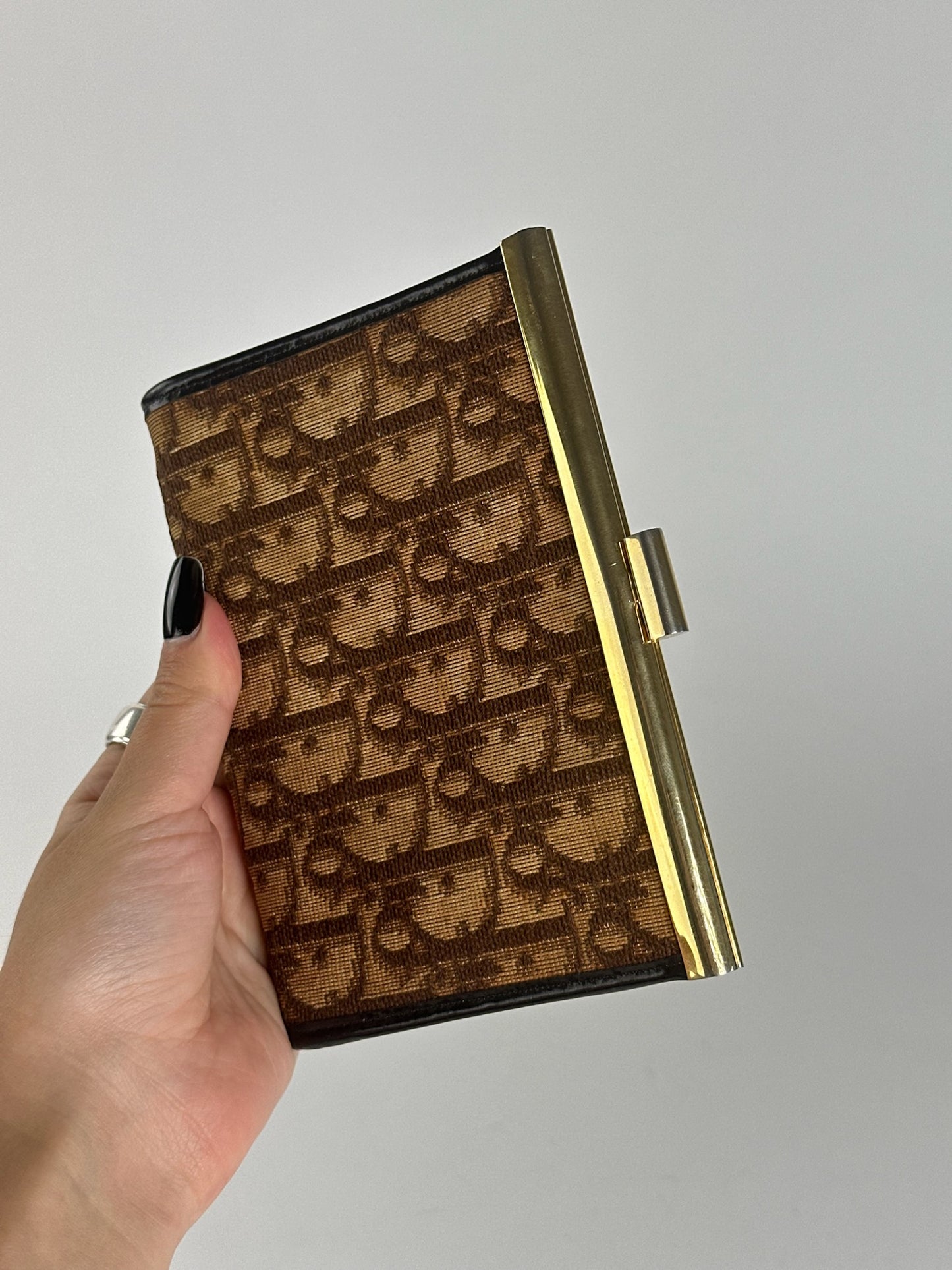 Vintage Dior Oblique Monogram Card holder beige brown