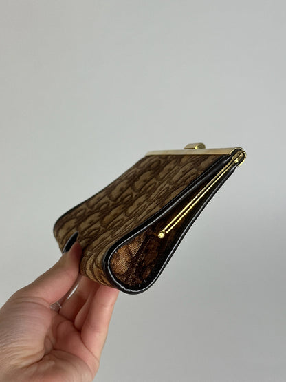 Vintage Dior Oblique Monogram Card holder beige brown