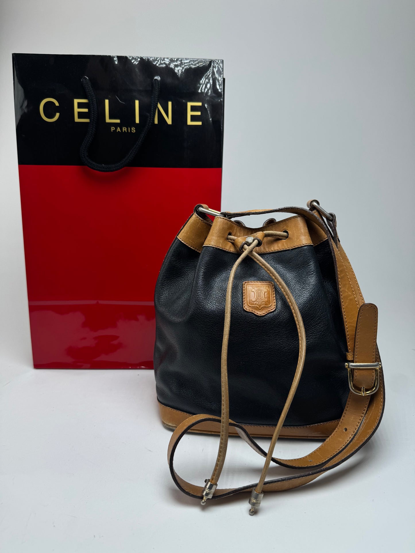 Sac Seau Céline Vintage Noir Marron