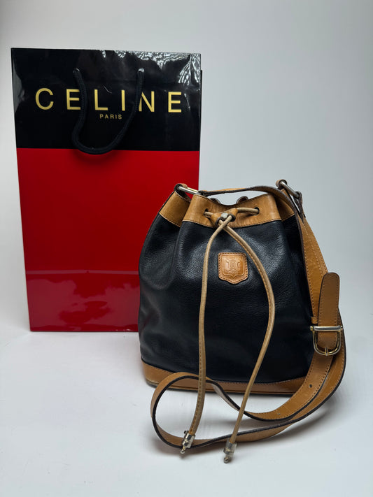 Sac Seau Céline Vintage Noir Marron