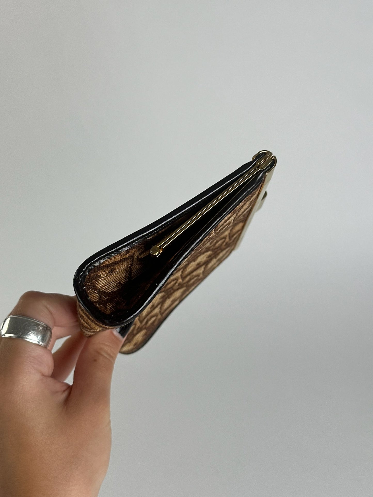 Vintage Dior Oblique Monogram Card holder beige brown