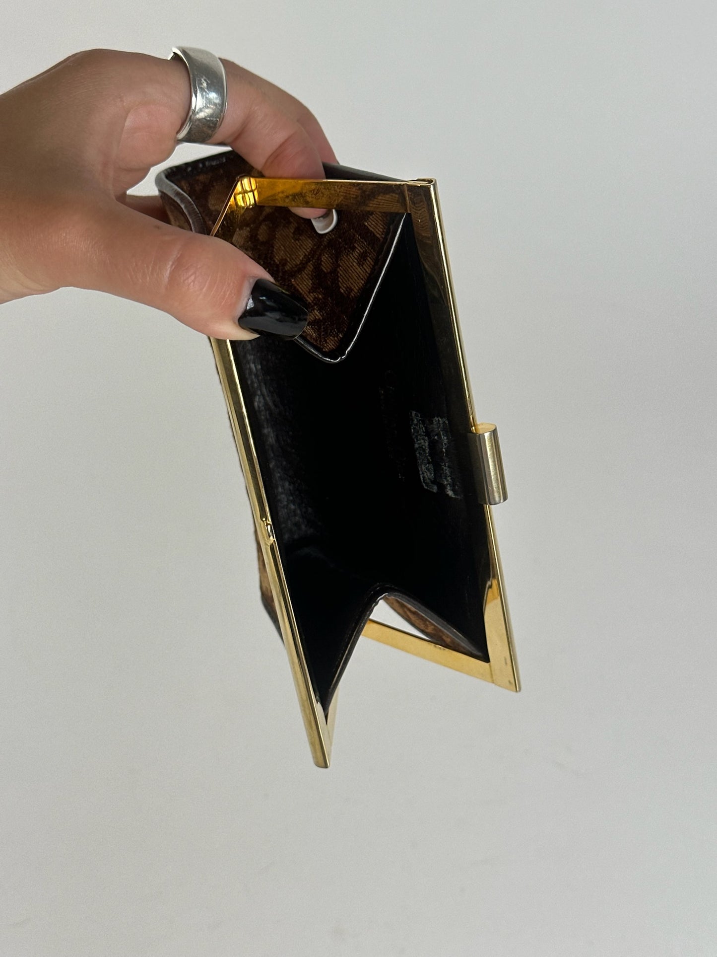 Vintage Dior Oblique Monogram Card holder beige brown