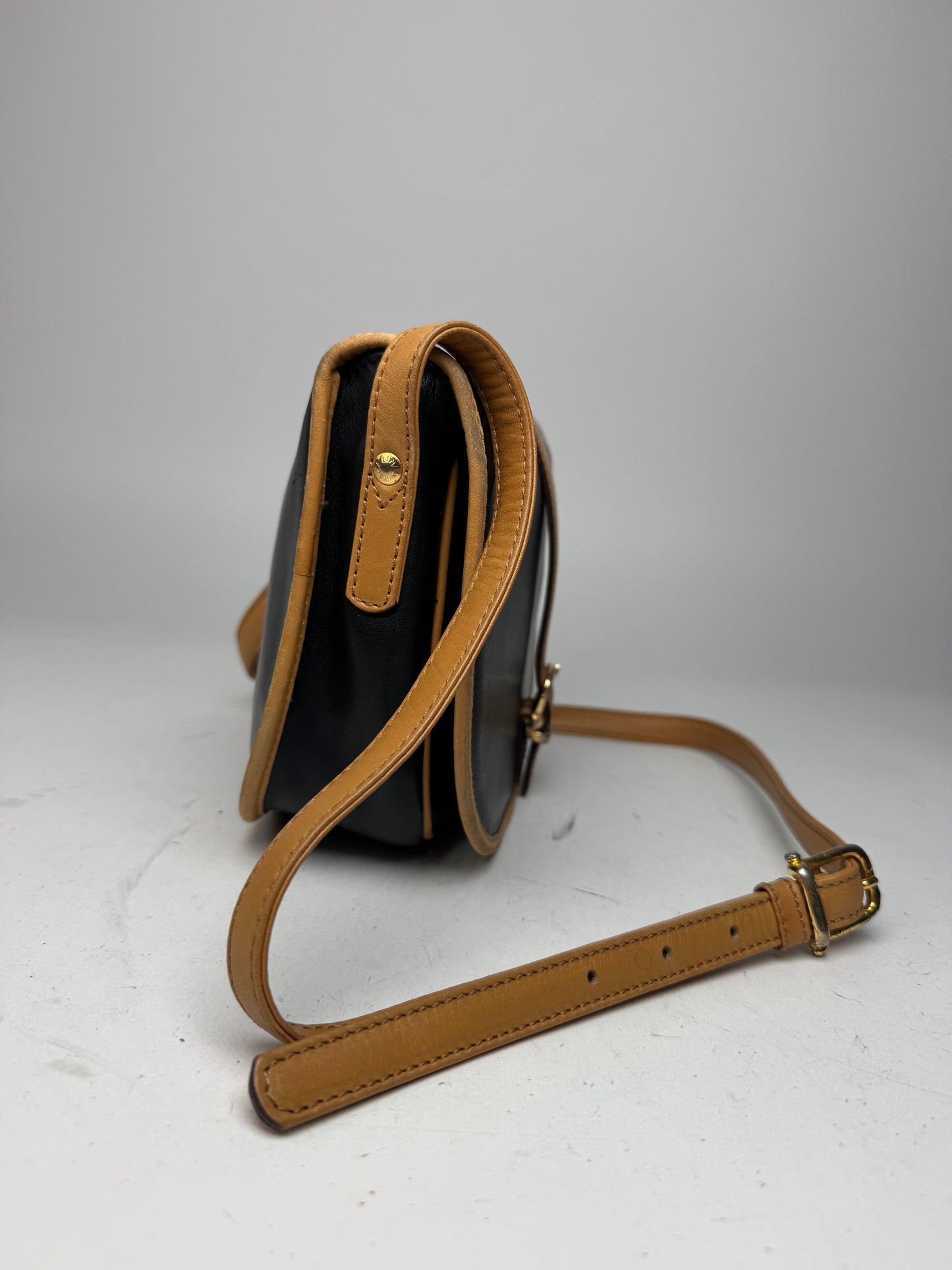 Vintage Celine Paris Crossbody / Shoulder Bag Brown Black