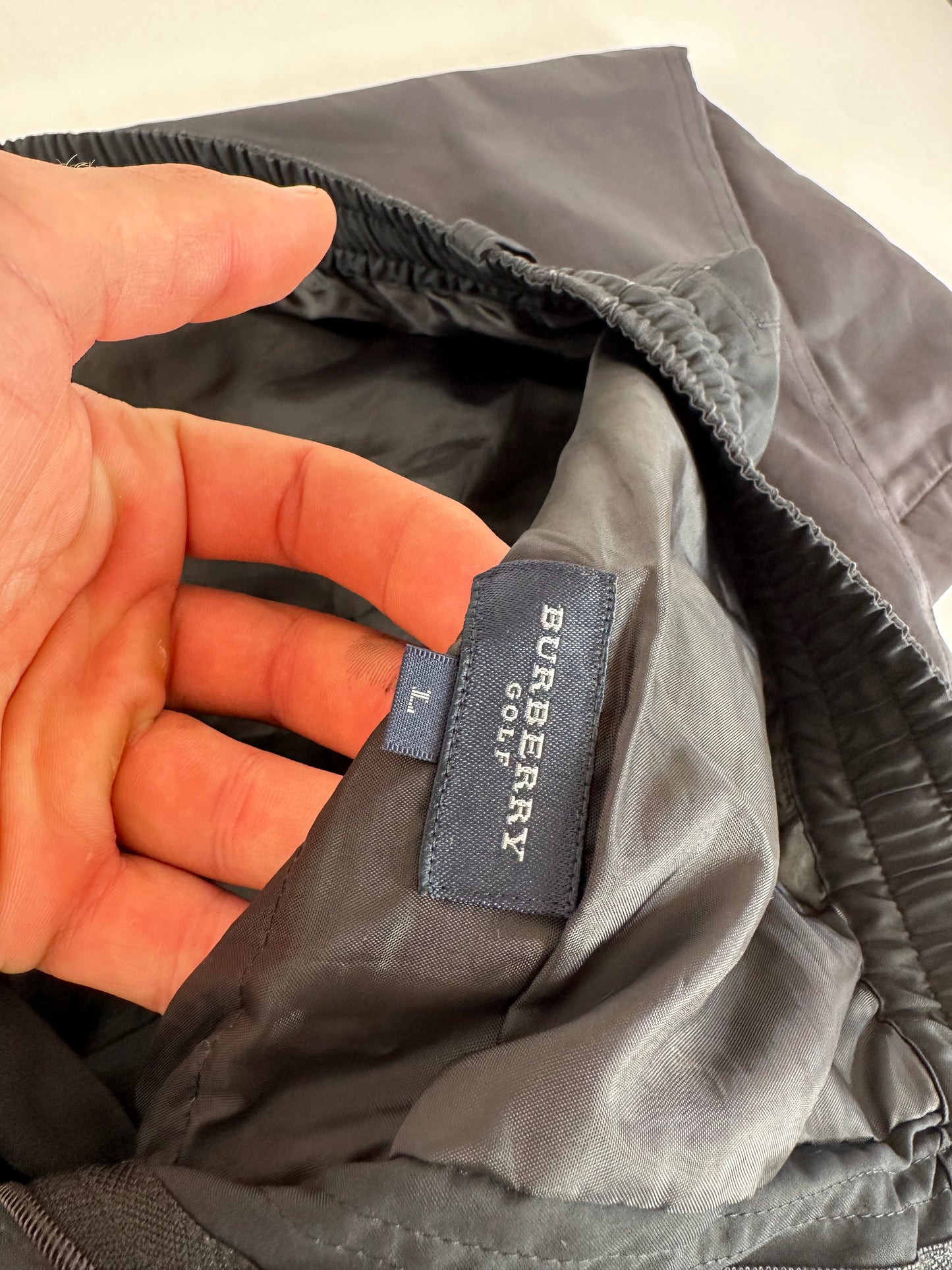 Vintage Burberry Nova Check Trim Trackpants Black 38/M