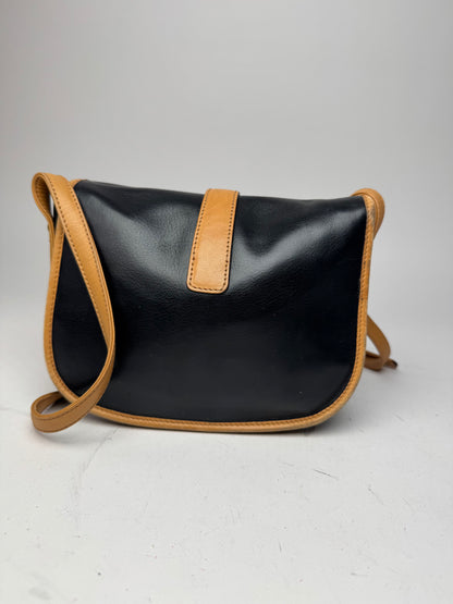 Vintage Celine Paris Crossbody / Shoulder Bag Brown Black