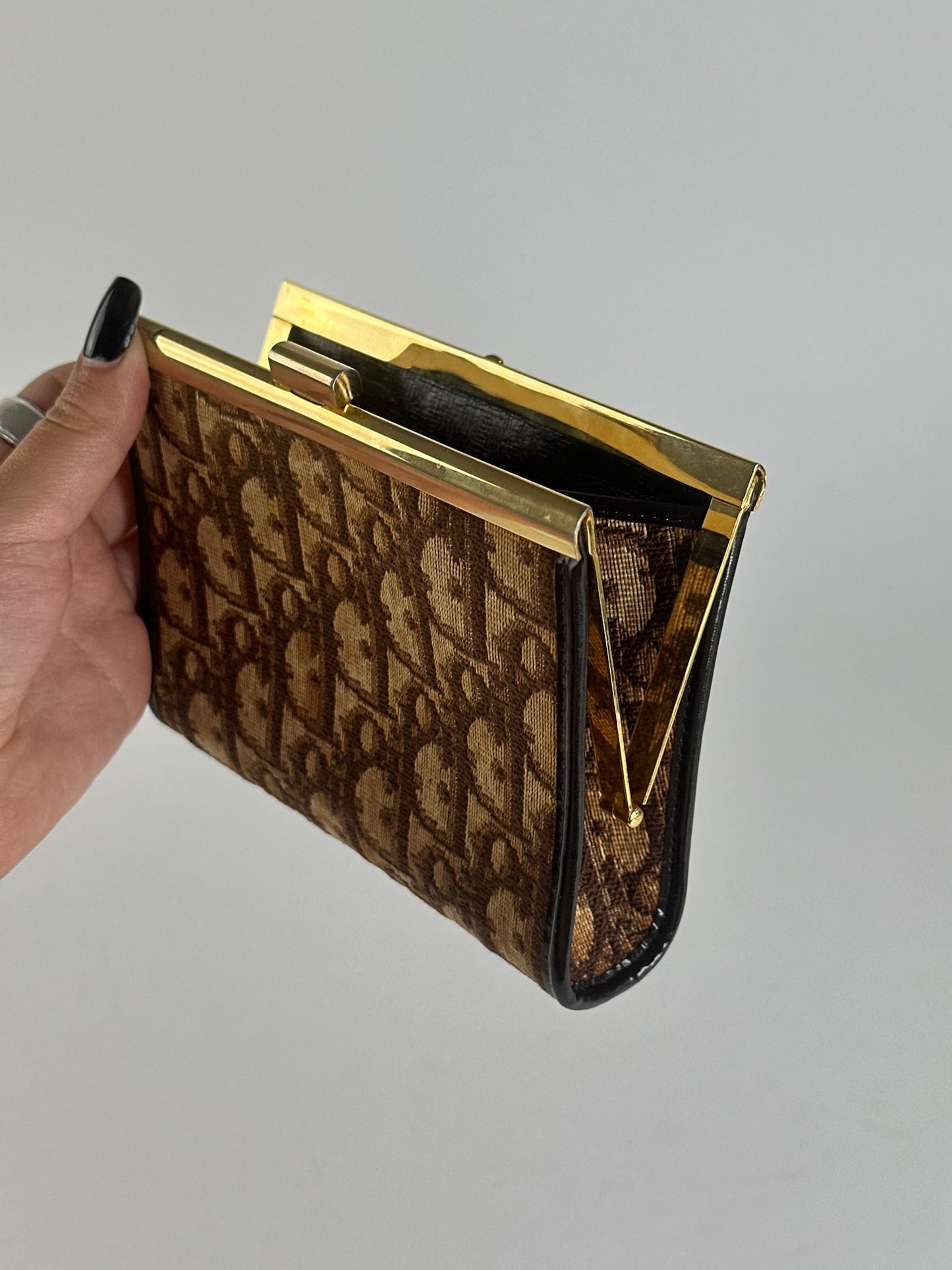 Vintage Dior Oblique Monogram Card holder beige brown