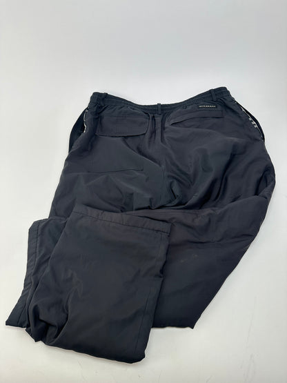 Vintage Burberry Nova Check Trim Trackpants Black 38/M