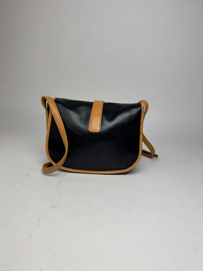 Vintage Celine Paris Crossbody / Shoulder Bag Brown Black