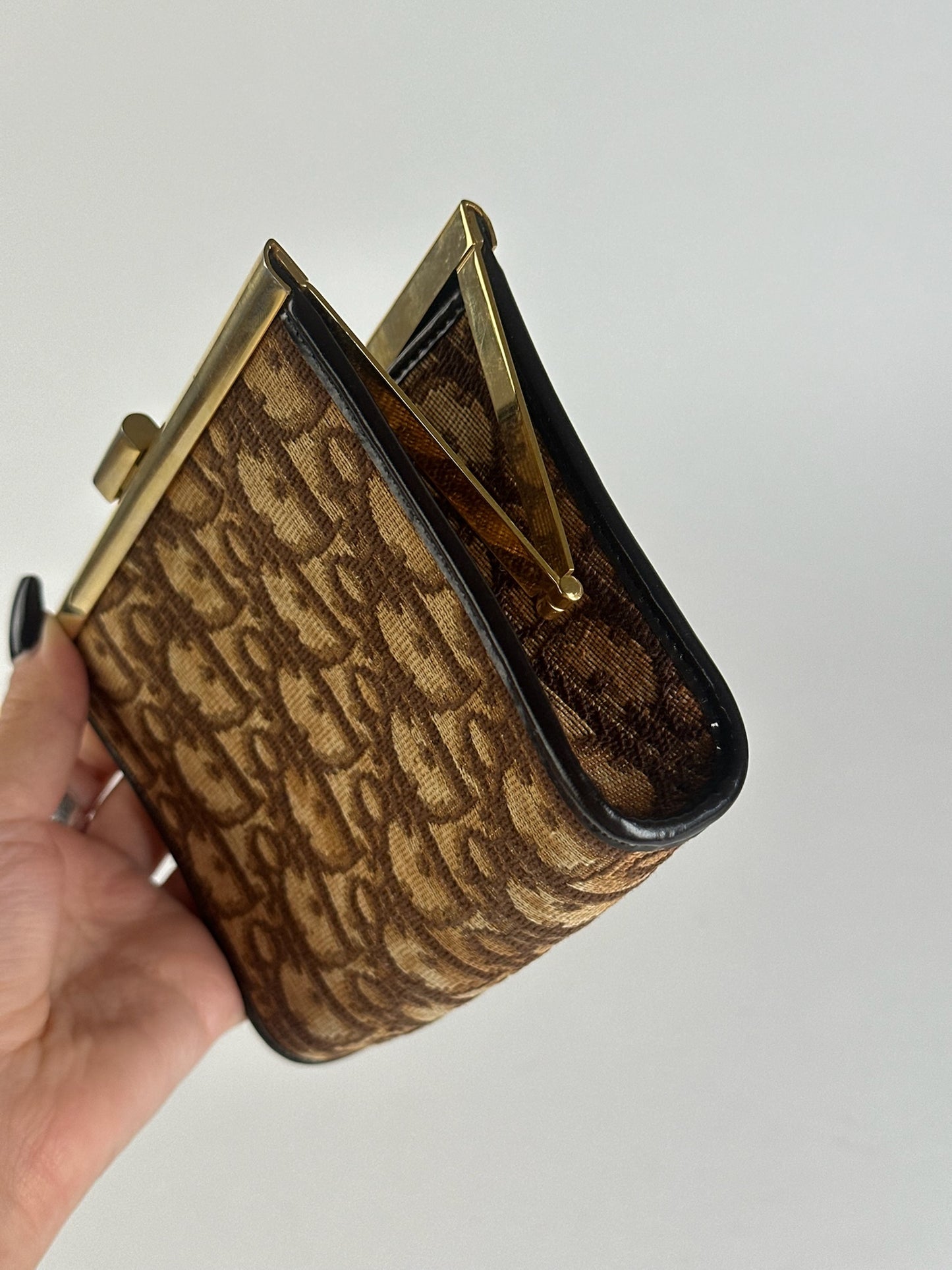 Vintage Dior Oblique Monogram Card holder beige brown