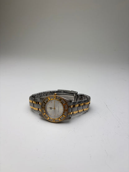 Vintage Givenchy Stainless Steel Bracelet Watch Silver Gold