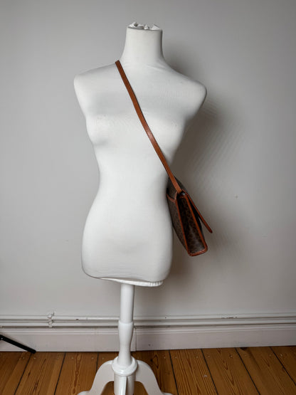 Sac vintage en cuir monogramme Céline Paris marron