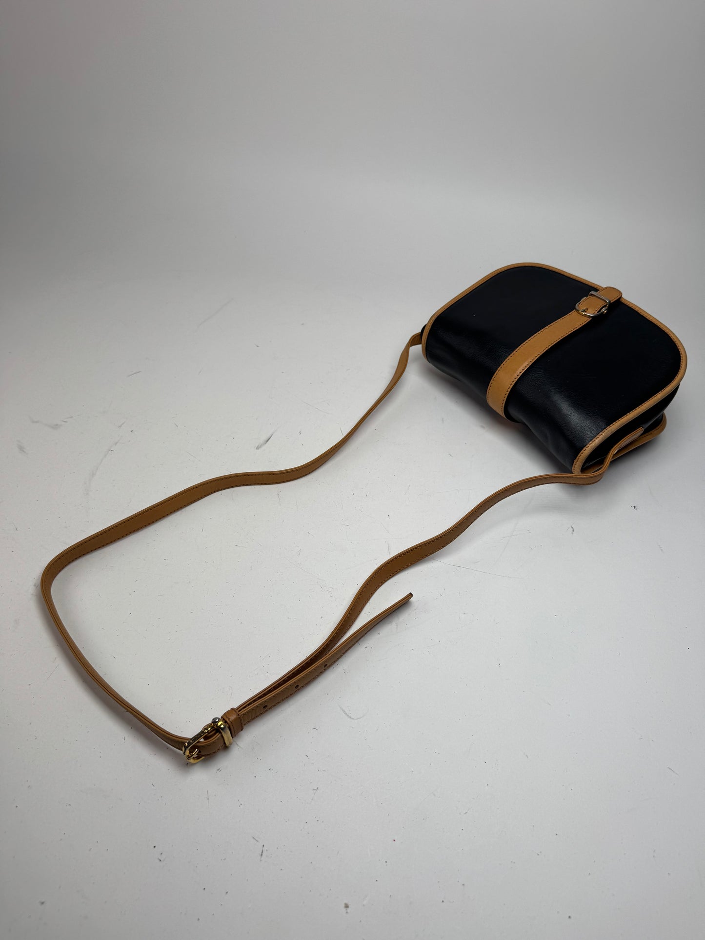 Vintage Celine Paris Crossbody / Shoulder Bag Brown Black