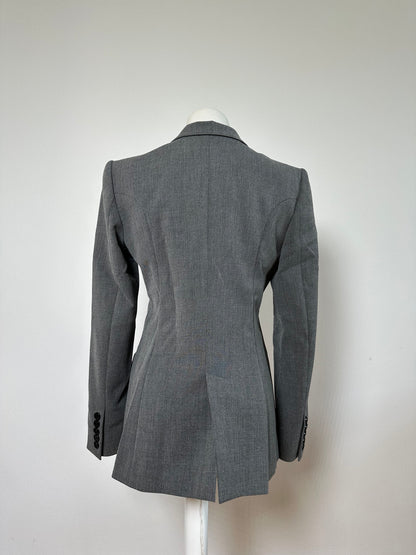 Vintage Burberry Wool Blend Blazer Grey M