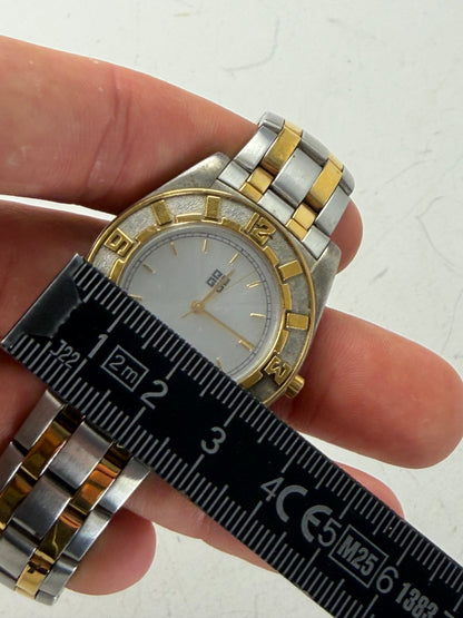 Vintage Givenchy Stainless Steel Bracelet Watch Silver Gold