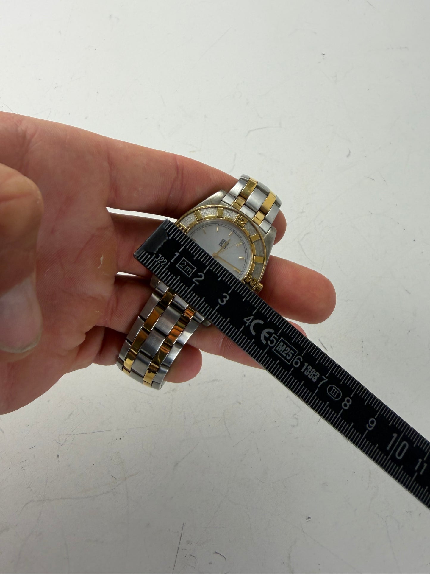 Vintage Givenchy Stainless Steel Bracelet Watch Silver Gold