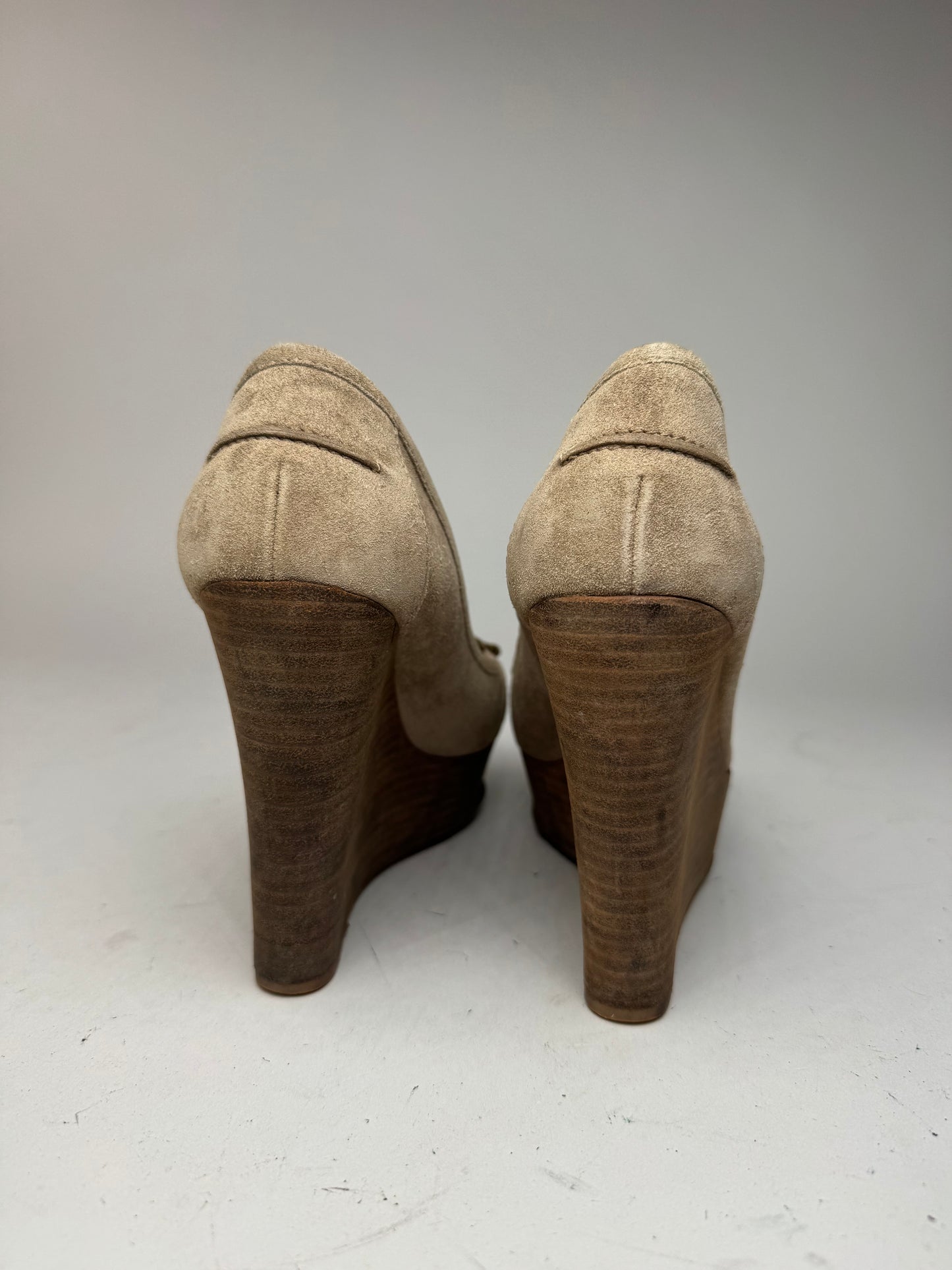 Vintage Gucci Suede Horsebit pumps EU37,5 grey