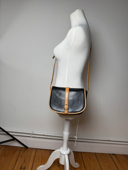 Vintage Celine Paris Crossbody / Shoulder Bag Brown Black