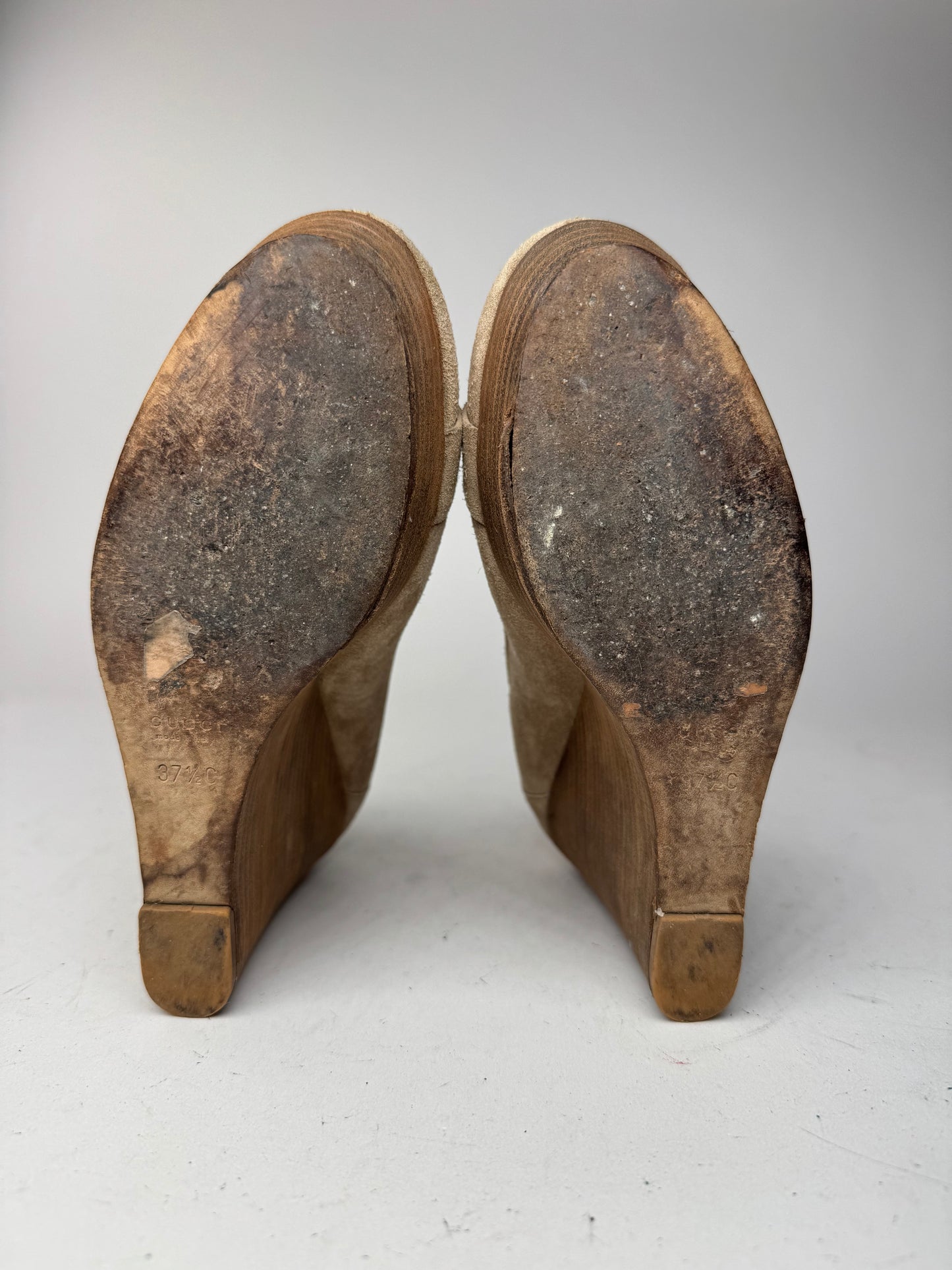 Vintage Gucci Suede Horsebit pumps EU37,5 grey