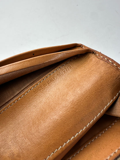 Vintage Celine Paris Triomphe Monogram Leather ID Holder Vrown