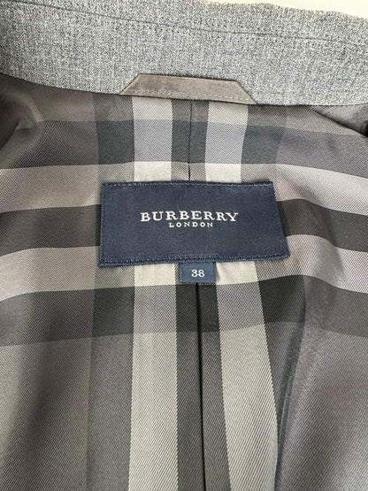 Vintage Burberry Wool Blend Blazer Grey M