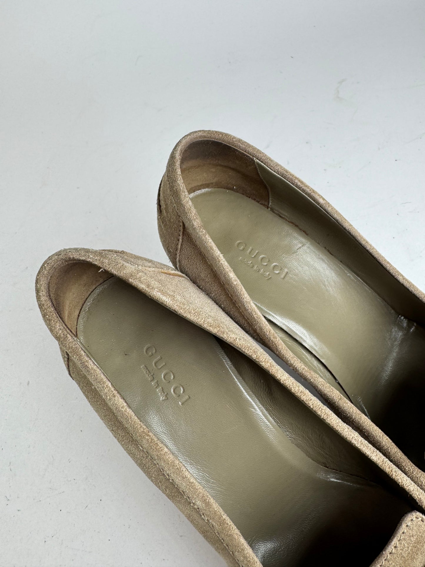 Vintage Gucci Suede Horsebit pumps EU37,5 grey