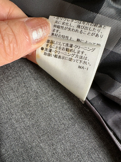 Vintage Burberry Wool Blend Blazer Grey M