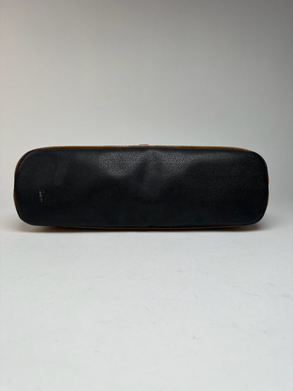 Sac en cuir Courreges vintage marron noir